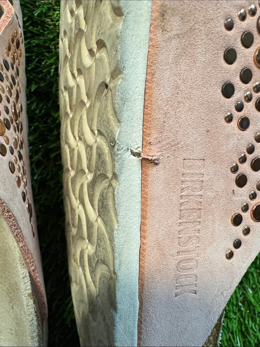 Birkenstock Arizona Rose Gold Studded Sandals